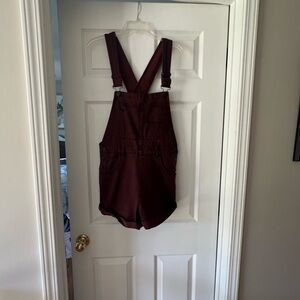 We The Free Maroon Short Overalls